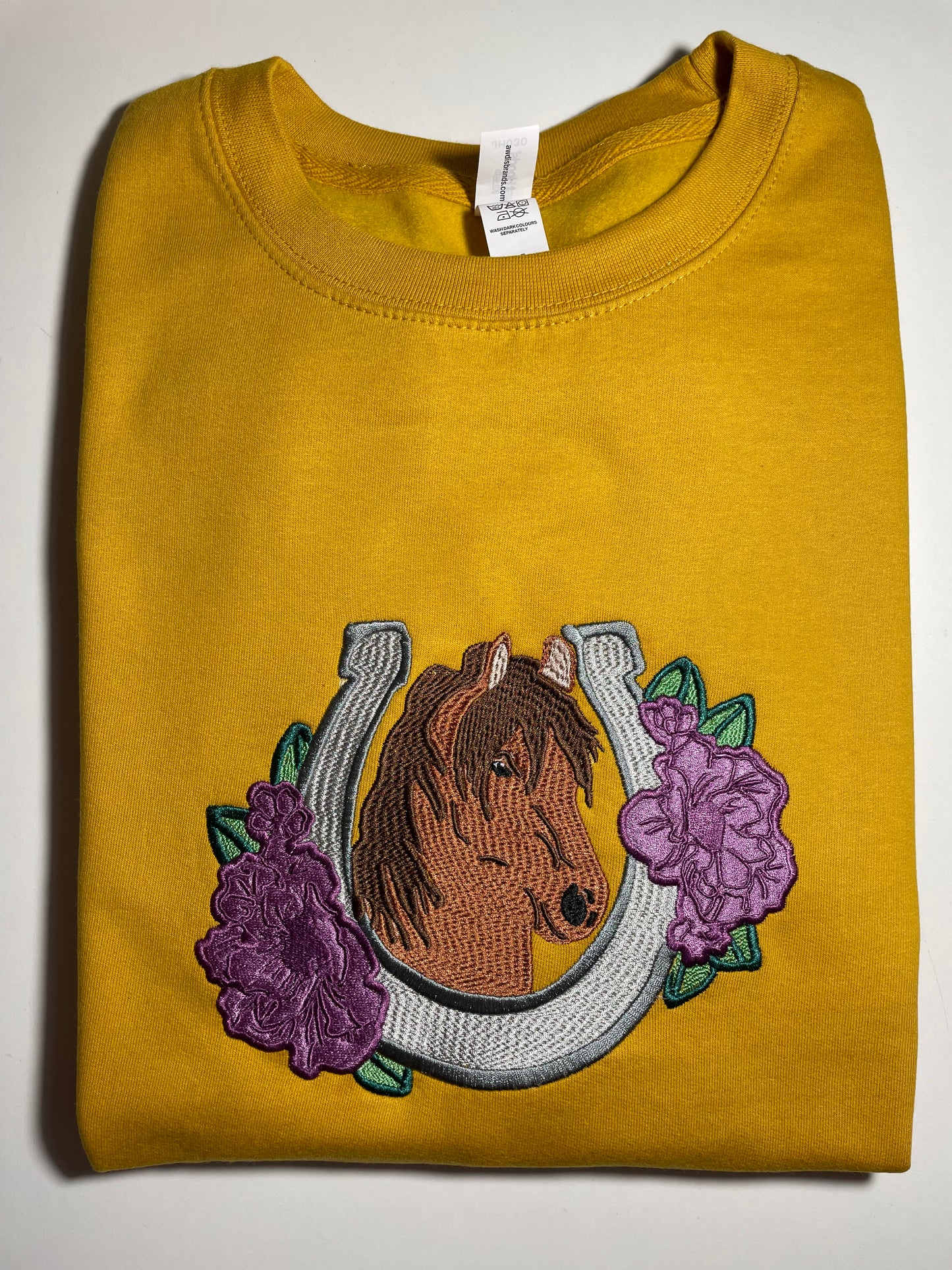 Embroidered horse with horseshoe sweater image 2