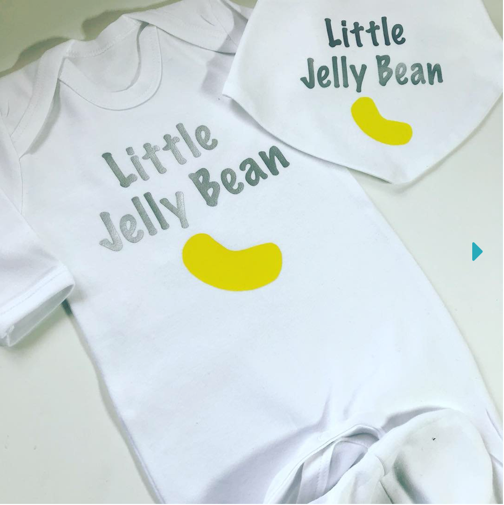 Little Jelly Bean Romper and Bib Set | Baby Gift image 0