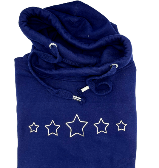 Star Printed Luxury Cowl Neck Adult Hoodie image 0