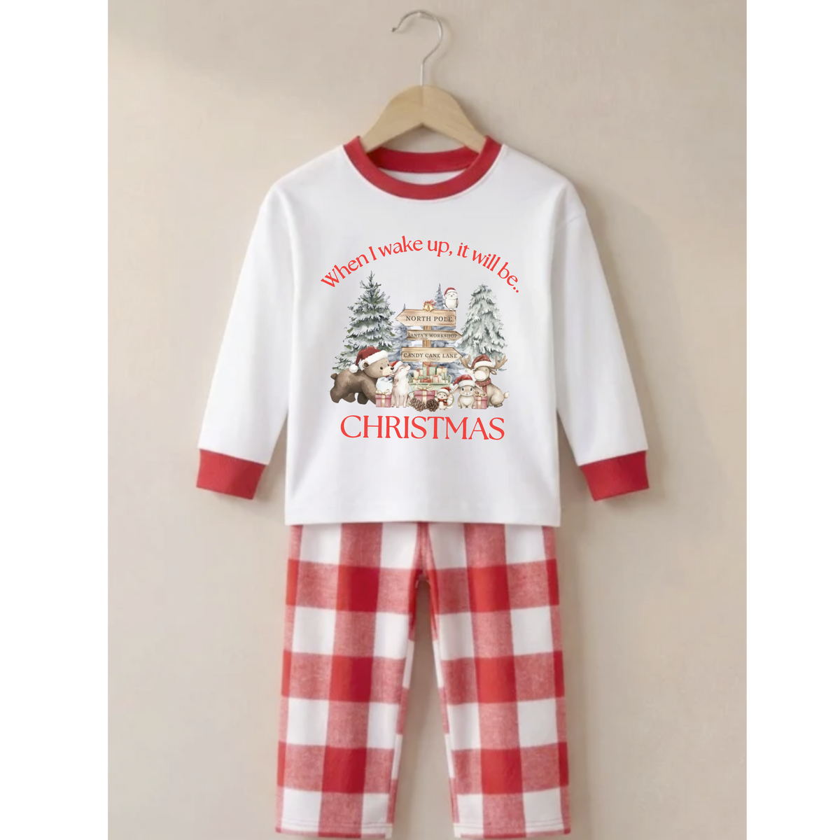 When I Wake Up, It Will Be Christmas Children's Christmas Pyjama