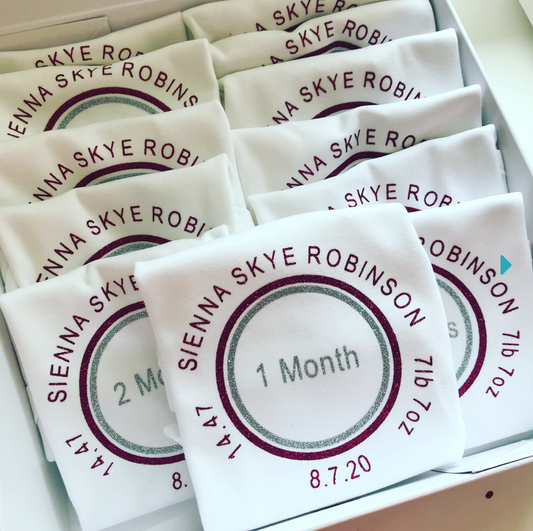 Personalised Glitter Milestone Vest Sets image 0