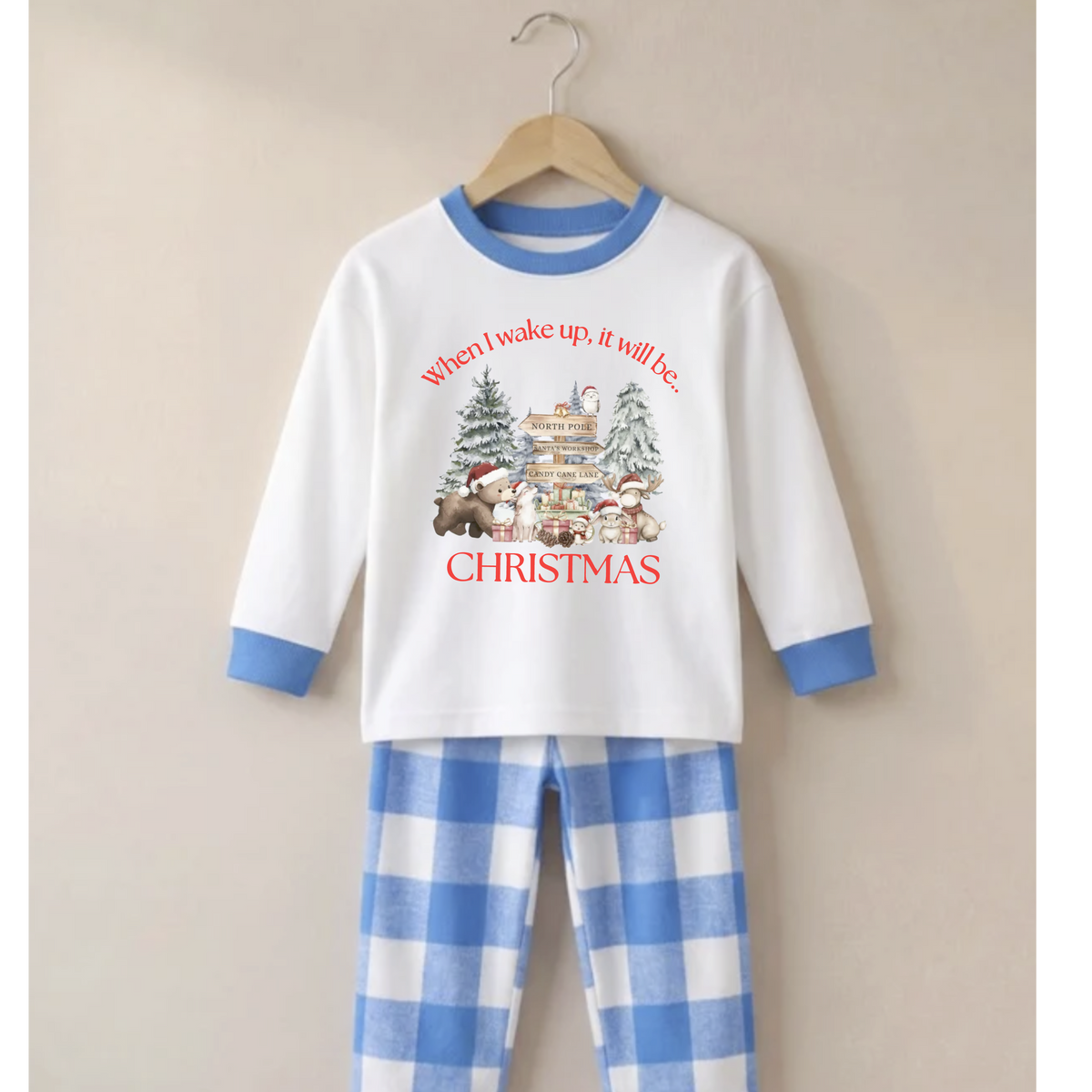 When I Wake Up, It Will Be Christmas Children's Christmas Pyjama