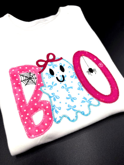 Girls Boo Ghost Halloween T-Shirt image 0