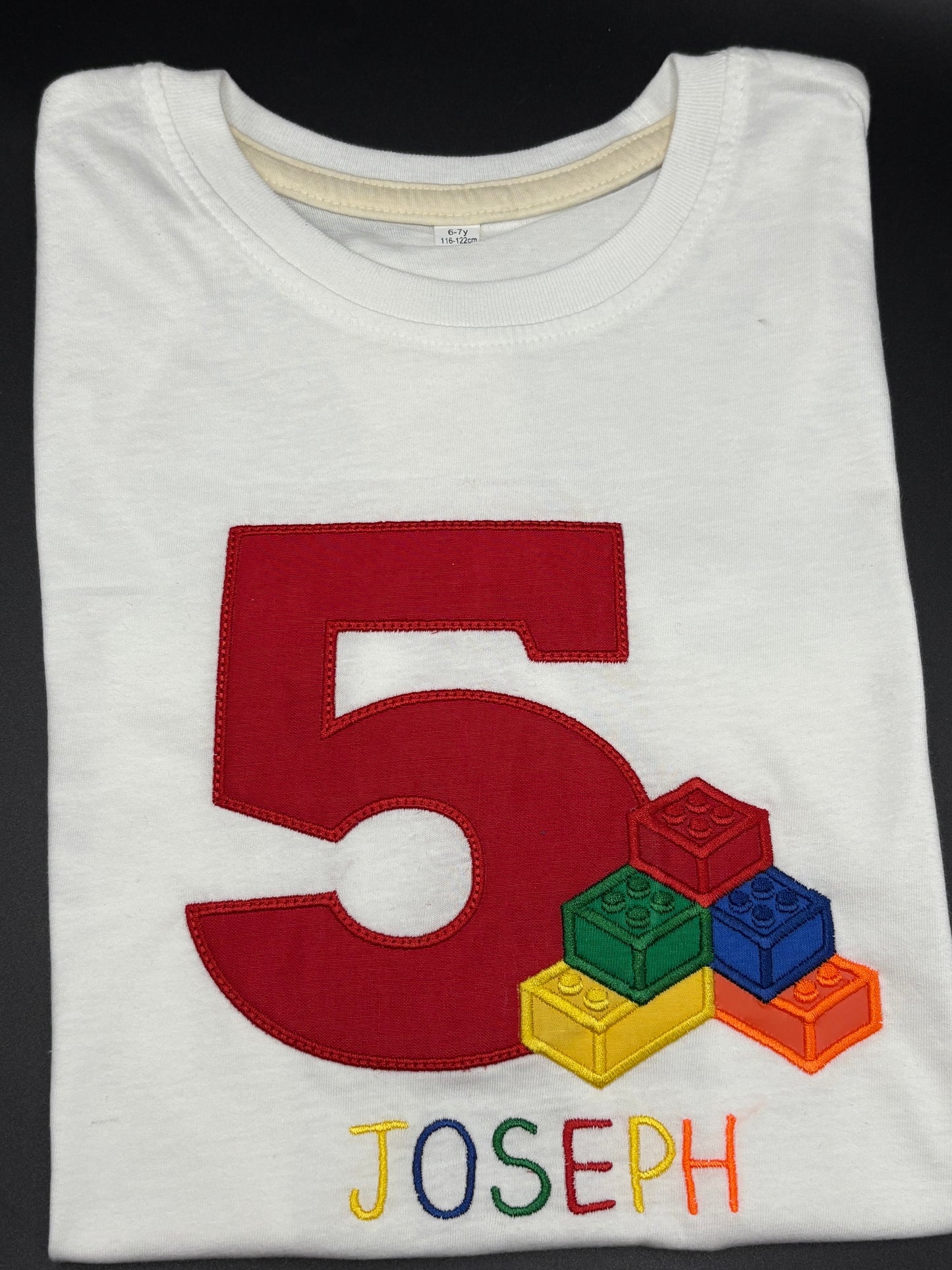 Building Block Personalised Birthday T-Shirt image 3