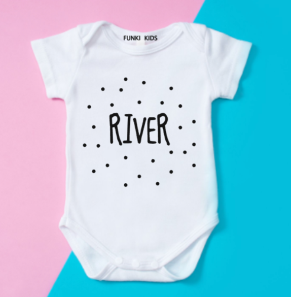 Personalised Dot Design Baby Unisex Vest | Bodysuit |Pregnancy Announcement |Fun image 0