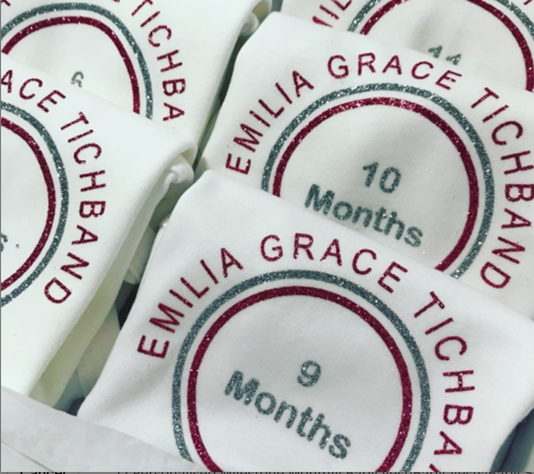 Personalised Glitter Milestone Vest Sets image 2