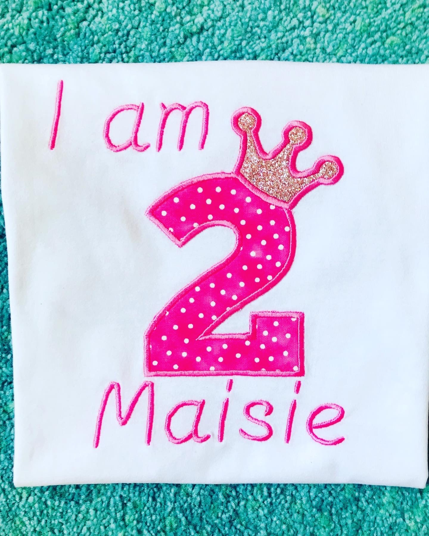 Personalised Applique Birthday Number T-Shirt image 0