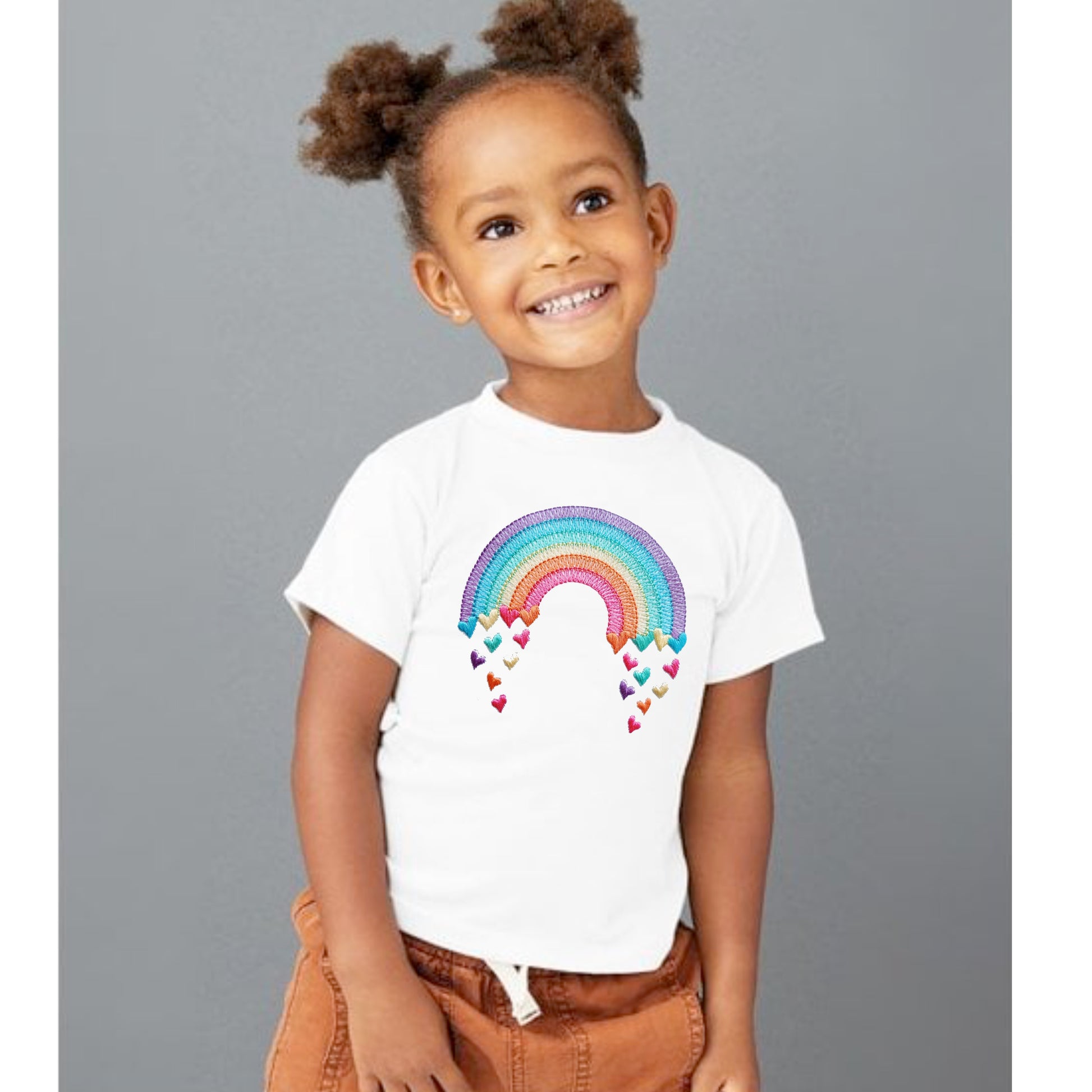 Rainbow Embroidered T-Shirt image 0