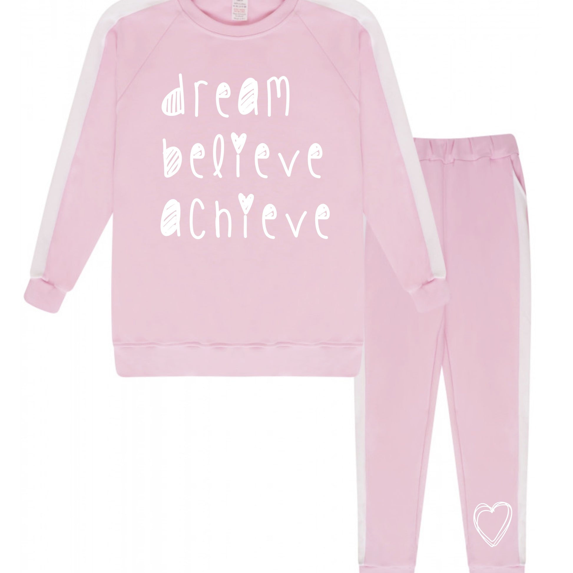 Dream, Believe, Achieve Girls Personalised Tracksuit image 2