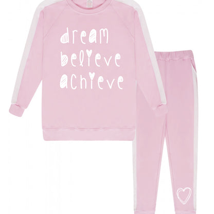 Dream, Believe, Achieve Girls Personalised Tracksuit image 2