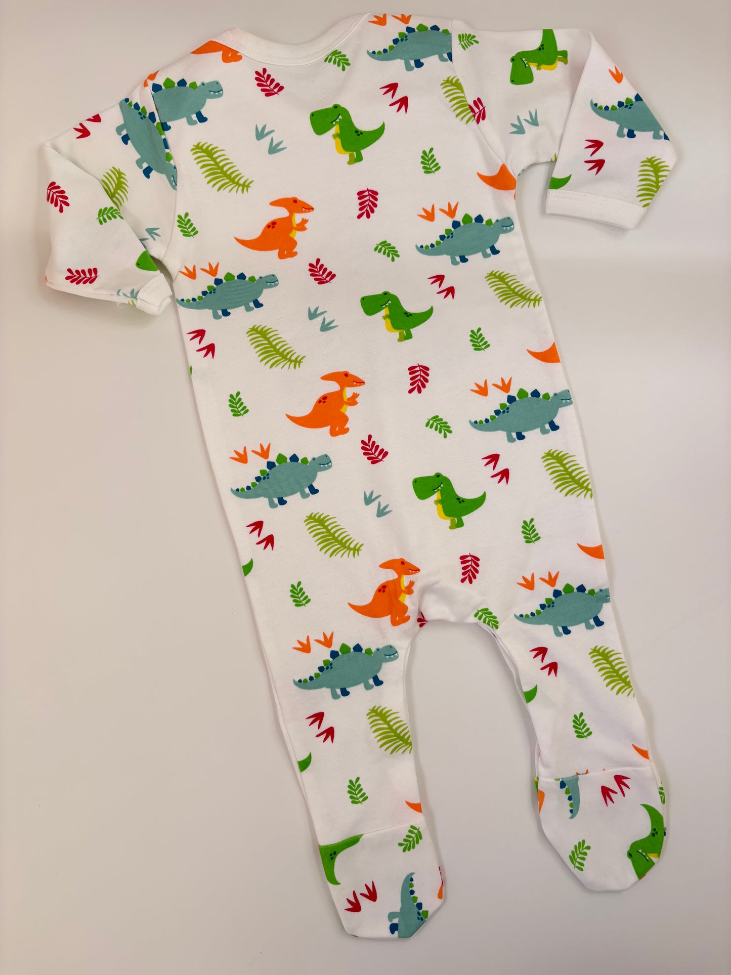 Funki Kids Christmas Dinosaur Babygrow | Dino Christmas Tree Baby Sleepsuit | Festive Baby Gift