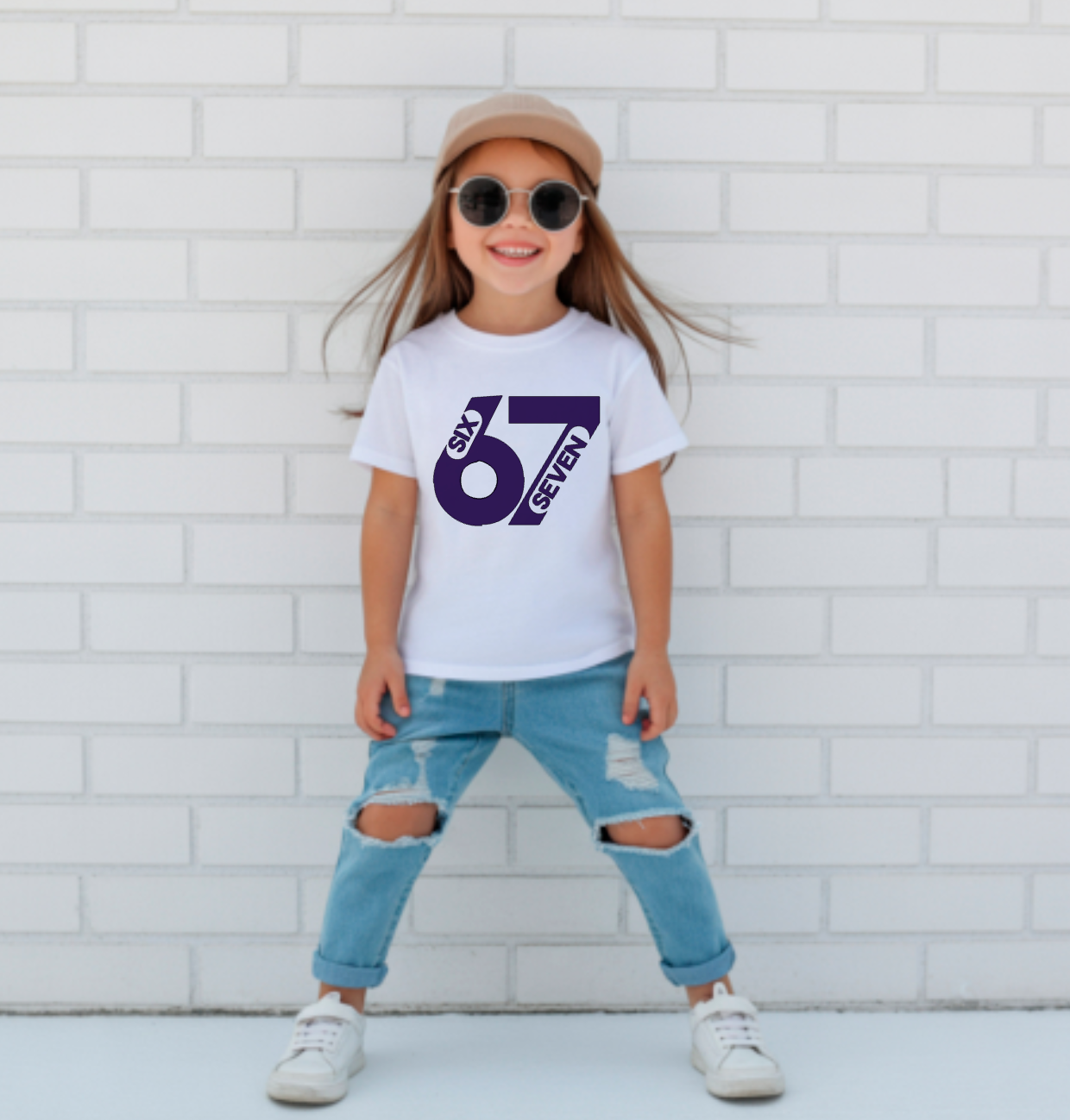 KIDS 6 7 Viral Trend Printed T-Shirt