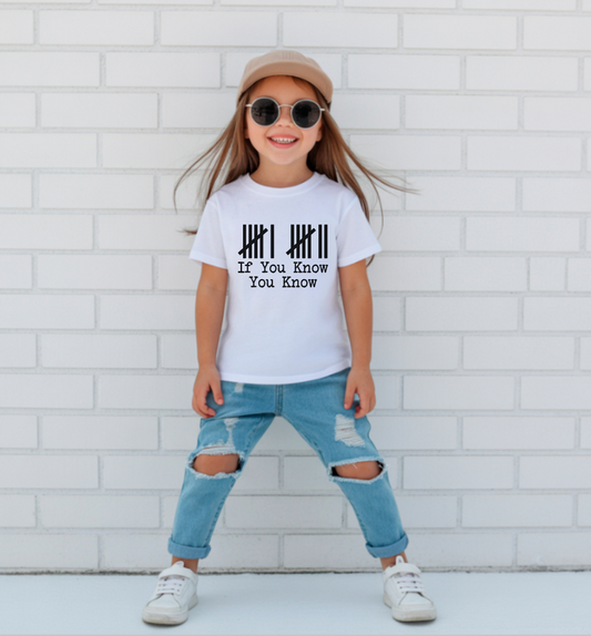 6-7 Tally Chart If You Know You Know Kids Viral Meme T-Shirt
