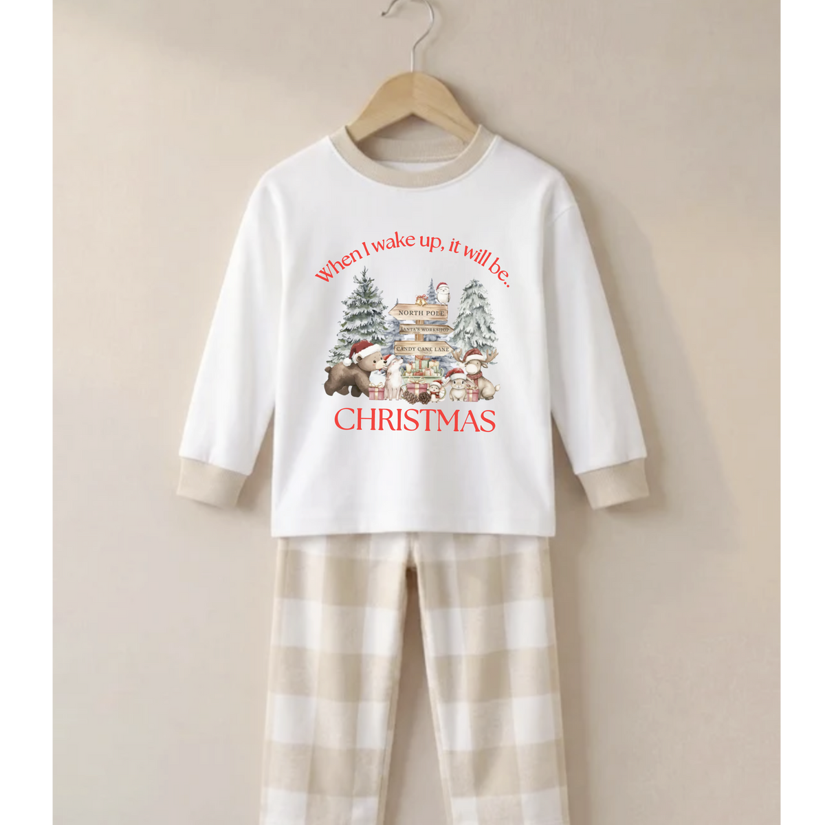 When I Wake Up, It Will Be Christmas Children's Christmas Pyjama