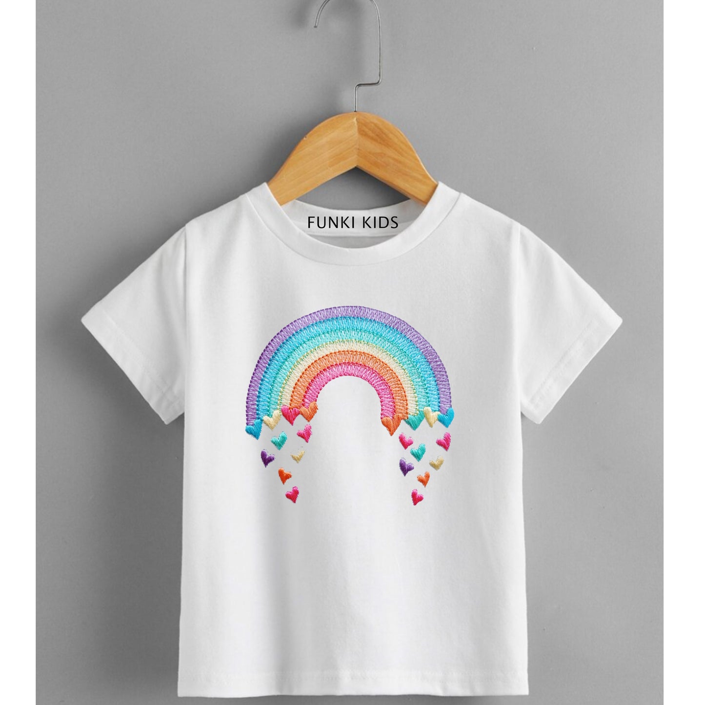 Rainbow Embroidered T-Shirt image 1