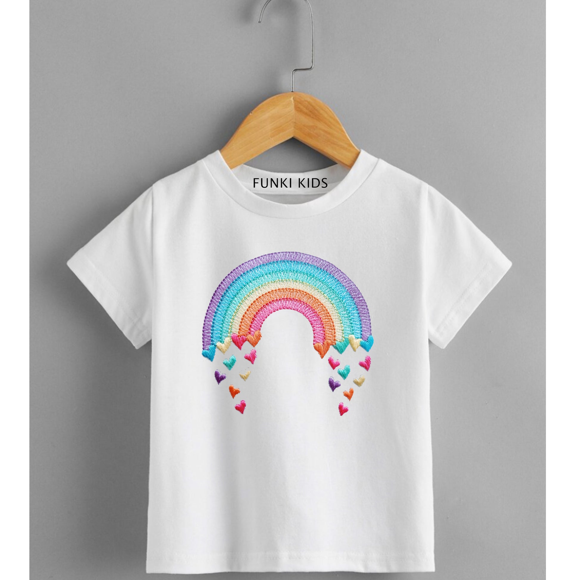 Rainbow Embroidered T-Shirt image 1