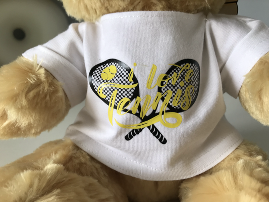 I Love Tennis Teddy Bear image 1