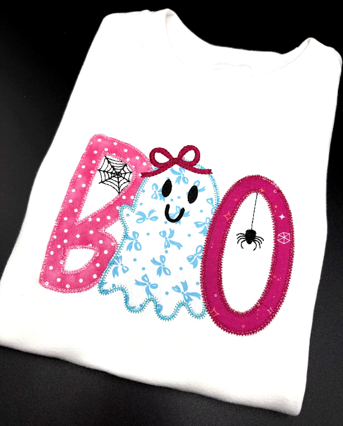 Girls Boo Ghost Halloween T-Shirt image 1