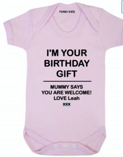 Daddy's Birthday Baby Grow | First Birthday As A Dad  Gift | image 2