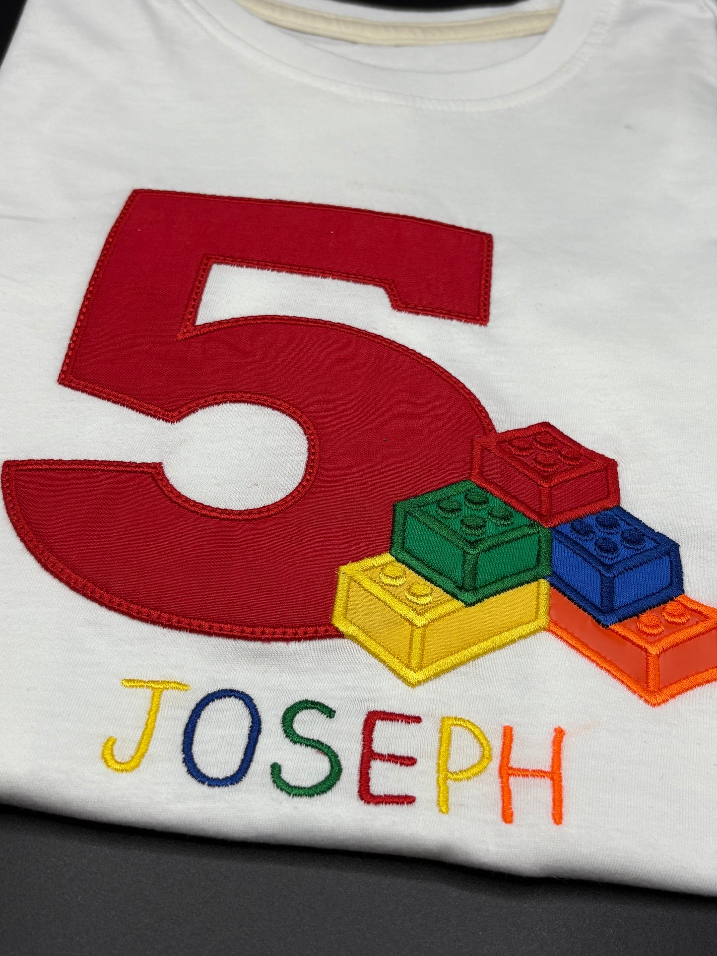 Building Block Personalised Birthday T-Shirt image 2