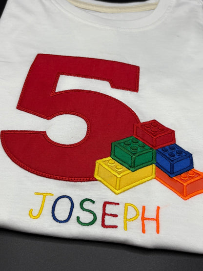 Building Block Personalised Birthday T-Shirt image 2