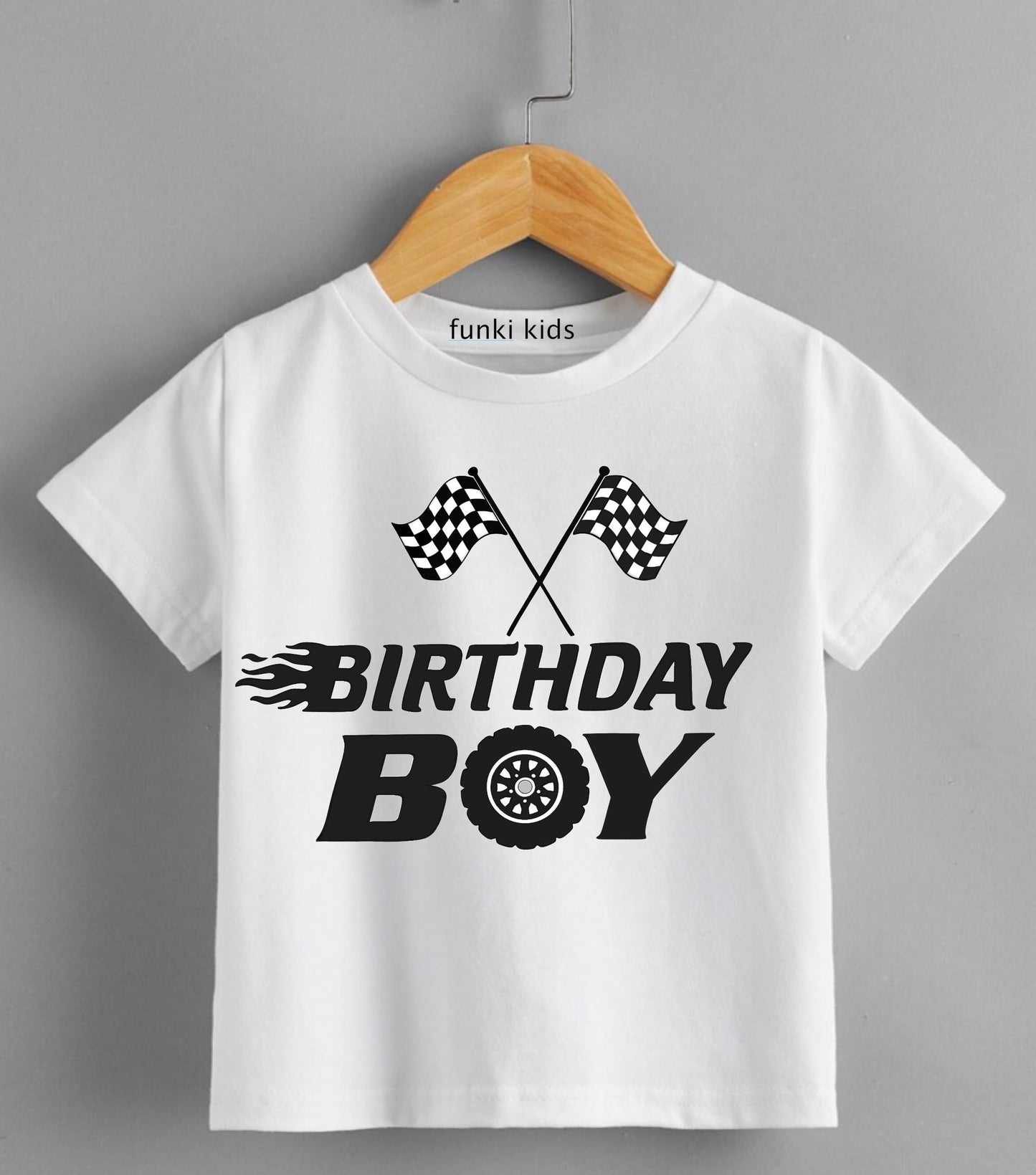 Birthday Boy Racing Car T-Shirt | Birthday T-Shirt | Motor Racing Birthday Top | image 0