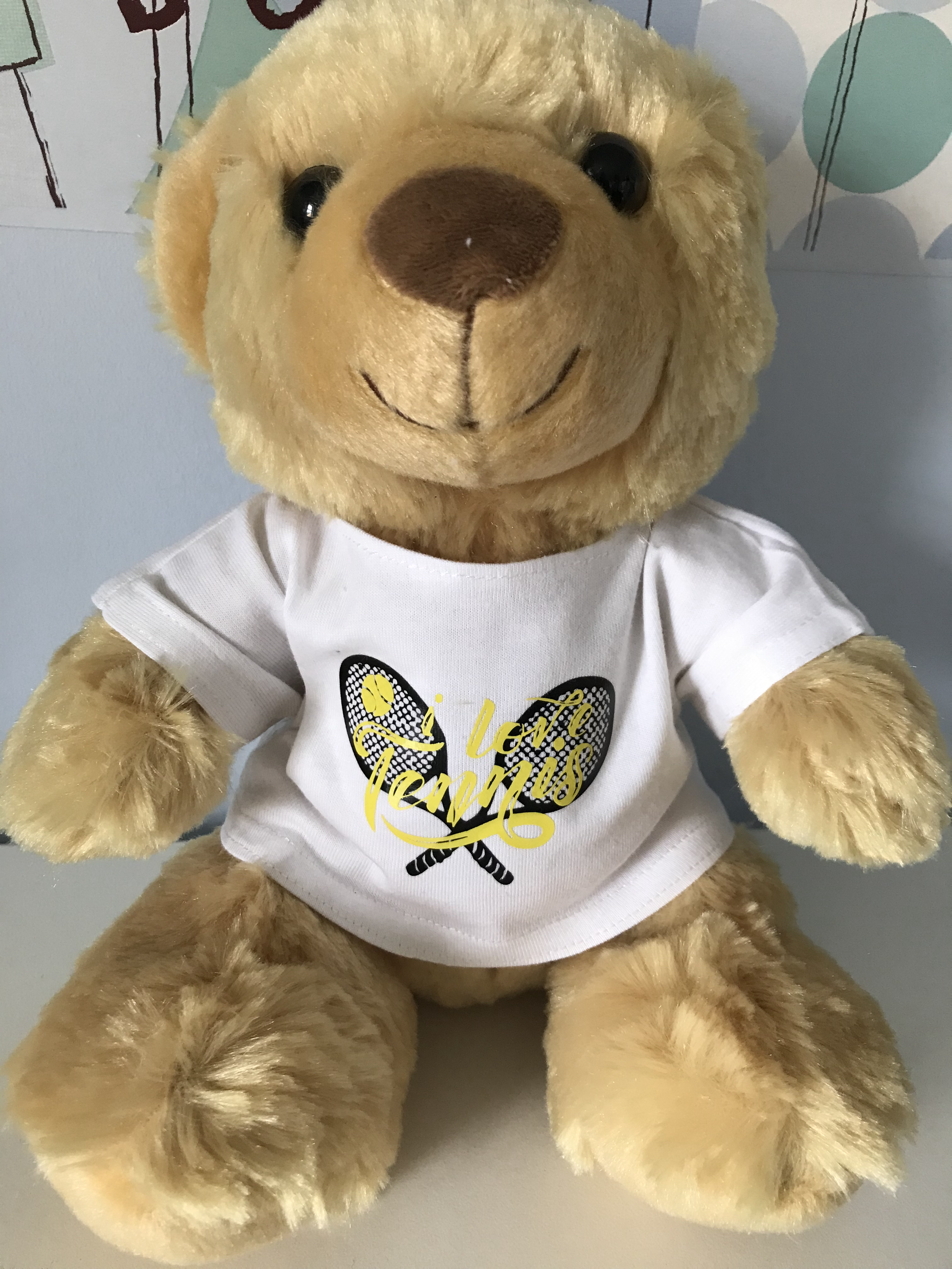 I Love Tennis Teddy Bear image 0