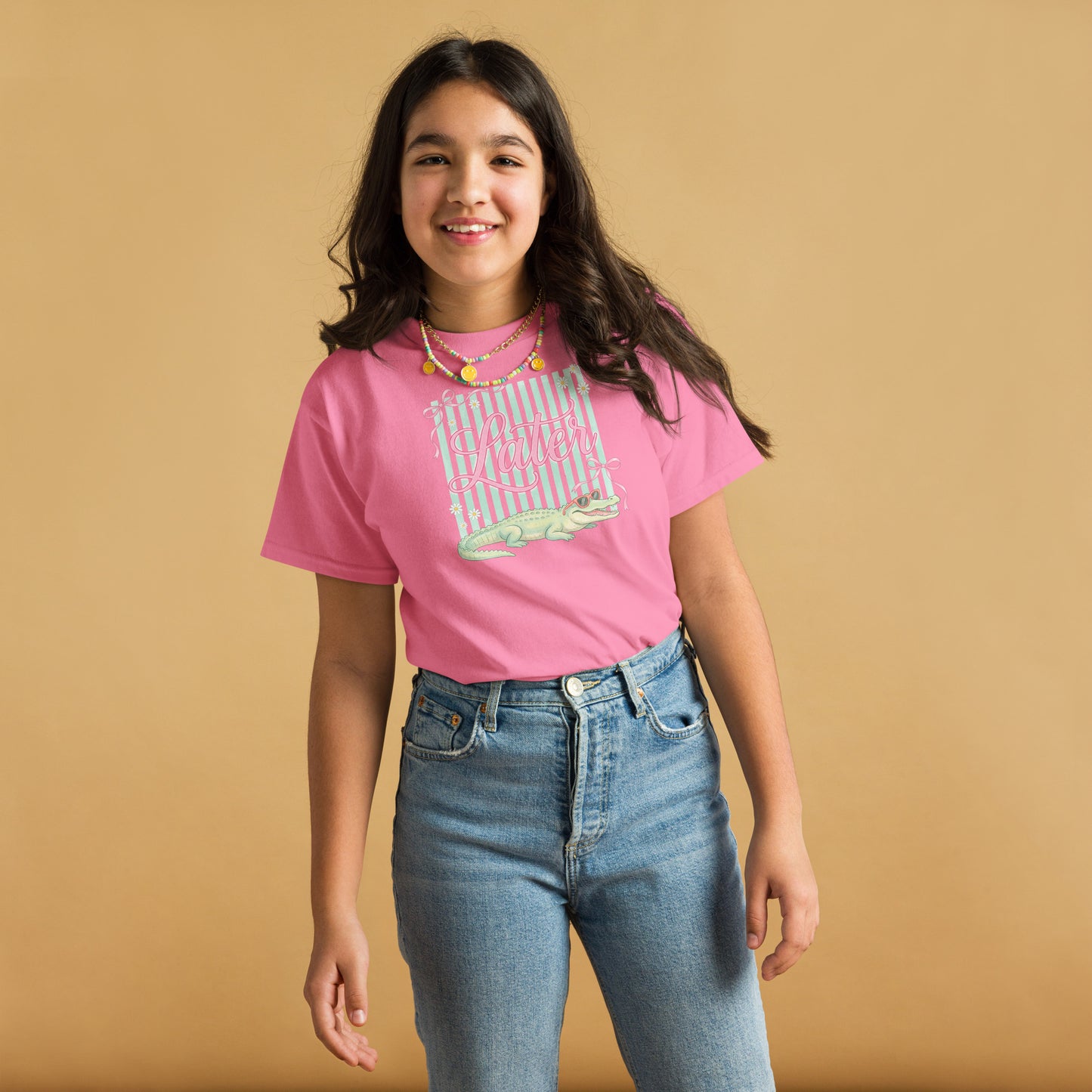 “Later Gator” Pink Graphic T-Shirt